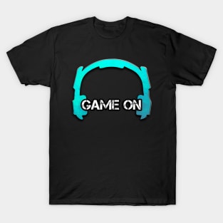 Headphones - Gamer - Graphic Gaming - Video Game Lover - Light Blue T-Shirt